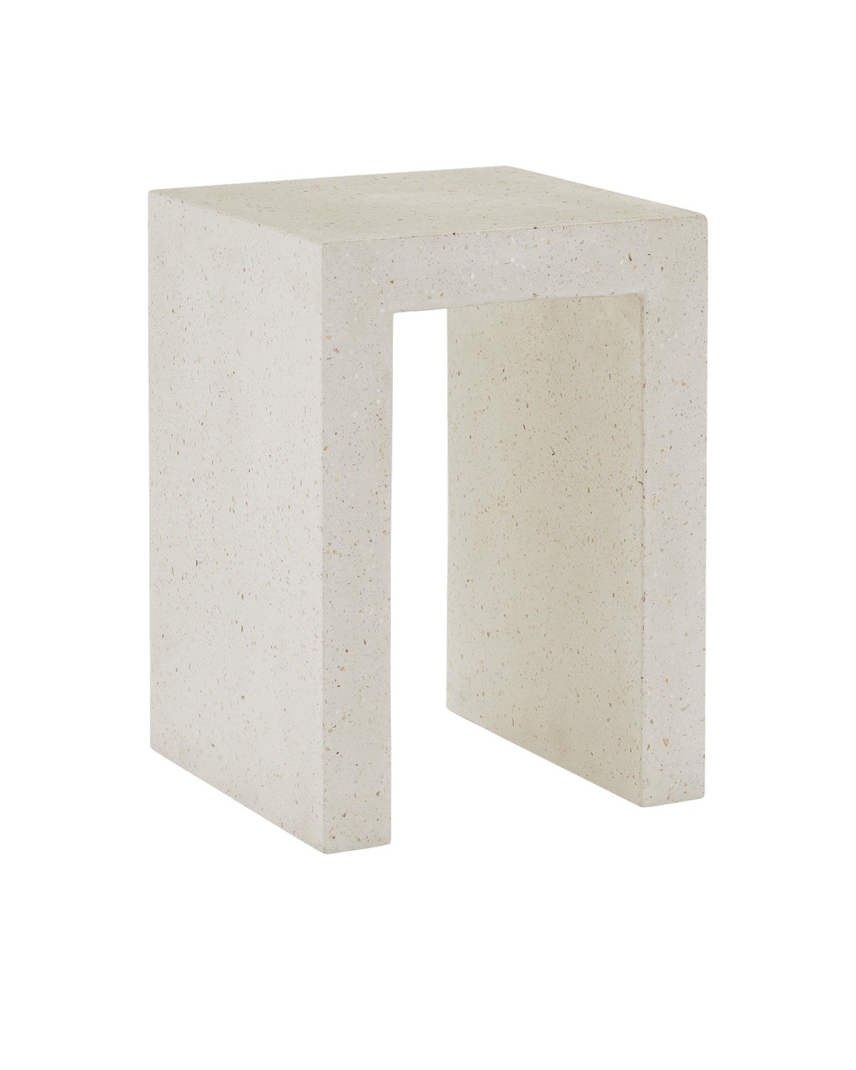 Currey and Company Accent Table from the Carson Collection collection in Ivory Terrazzo finish