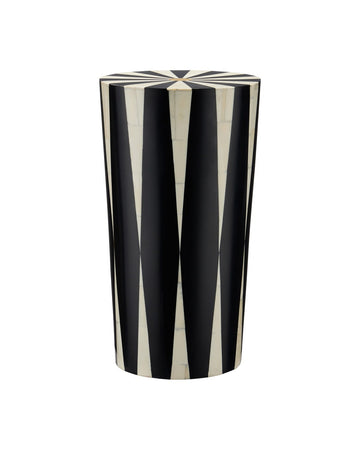 Currey and Company Drinks Table from the Lenzi collection in White/Black/Brass finish