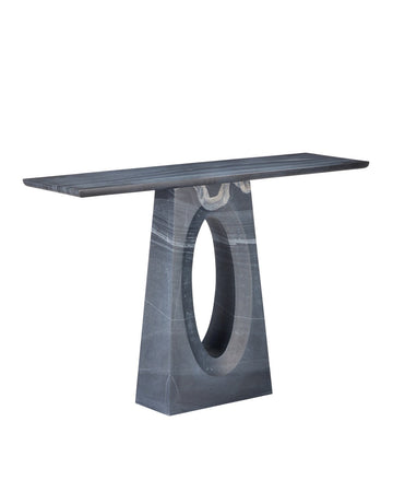 Currey and Company Console Table from the Demi Collection collection in Black finish