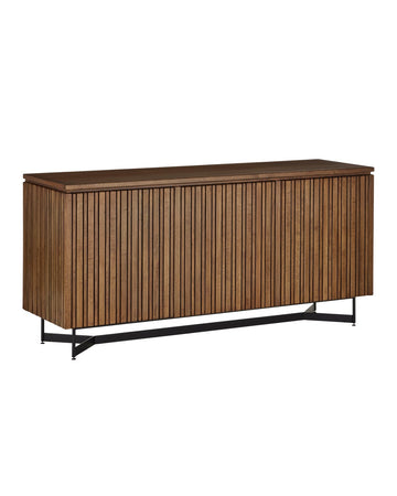 Currey and Company Credenza from the Indeo Collection collection in Morel Brown/Black finish
