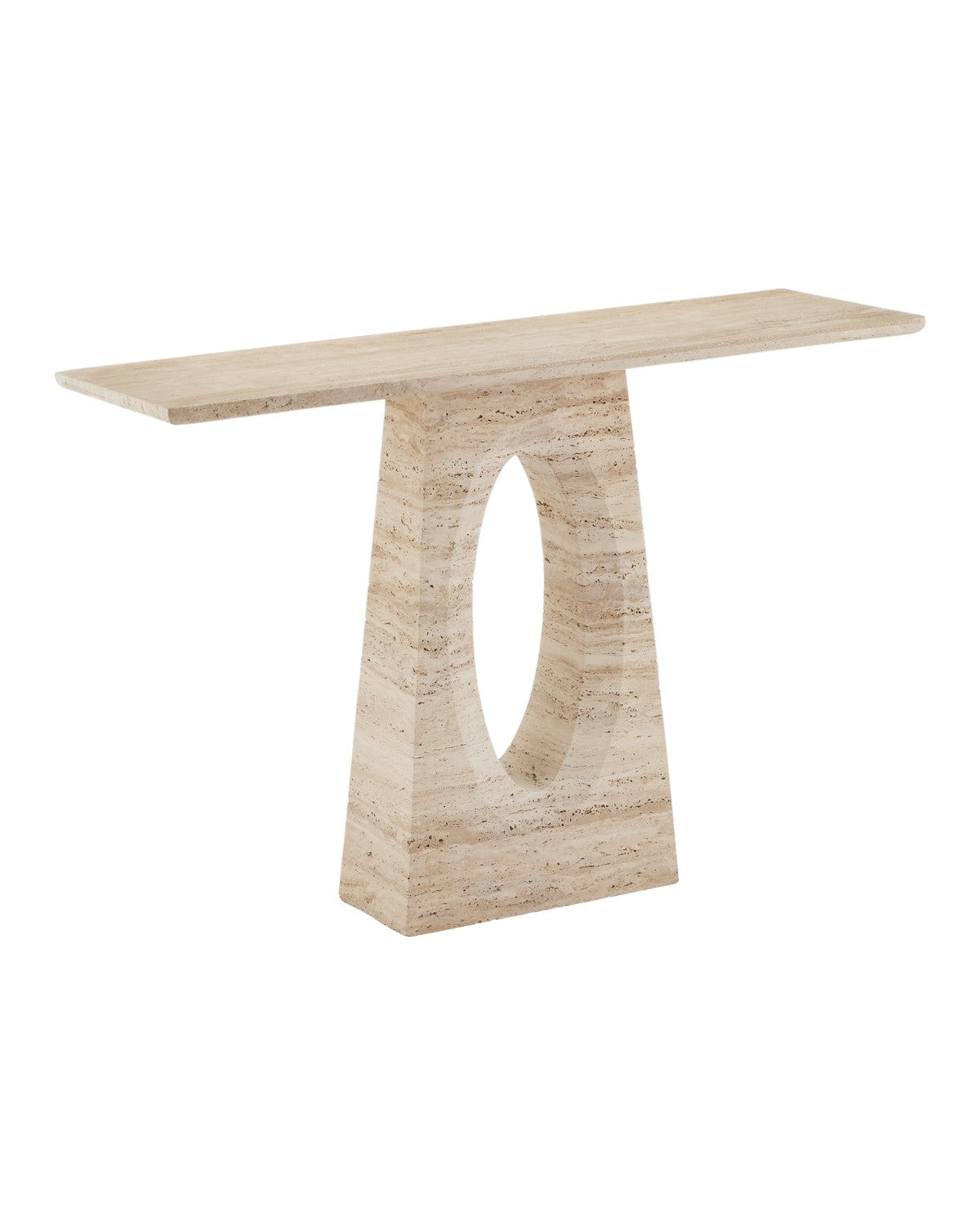 Currey and Company Console Table from the Demi Collection collection in Natural Beige finish