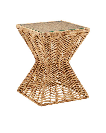 Currey and Company Accent Table in Natural/Clear finish