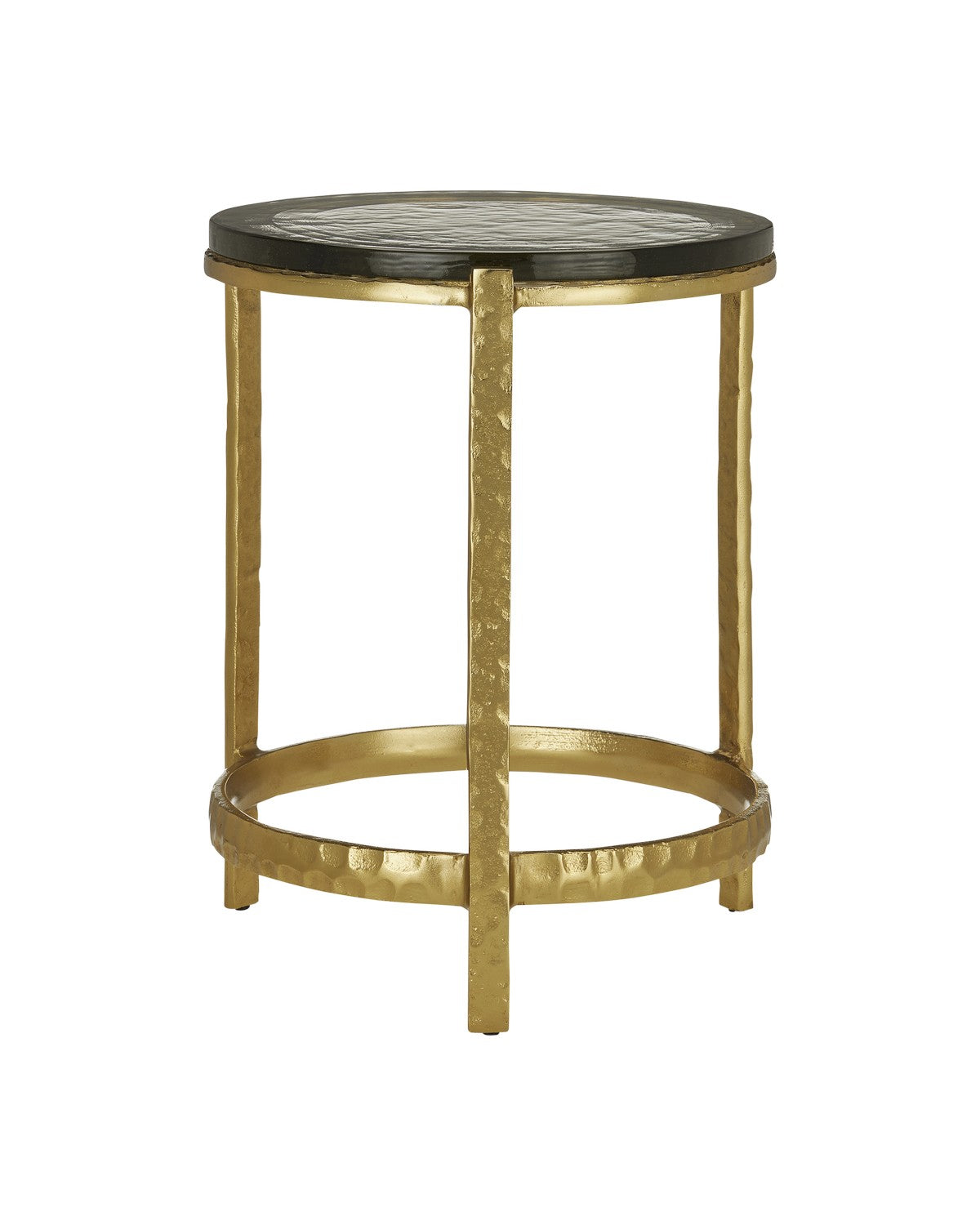 Currey and Company Accent Table from the Acea Collection collection in Gold/Clear finish
