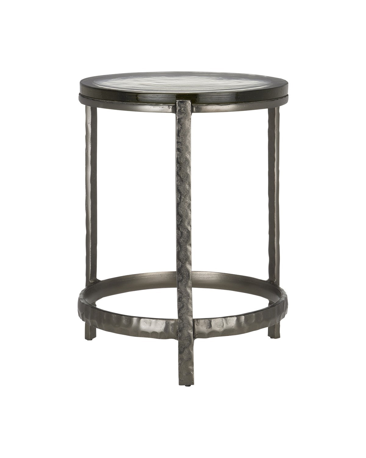 Currey and Company Accent Table from the Acea Collection collection in Graphite/Clear finish
