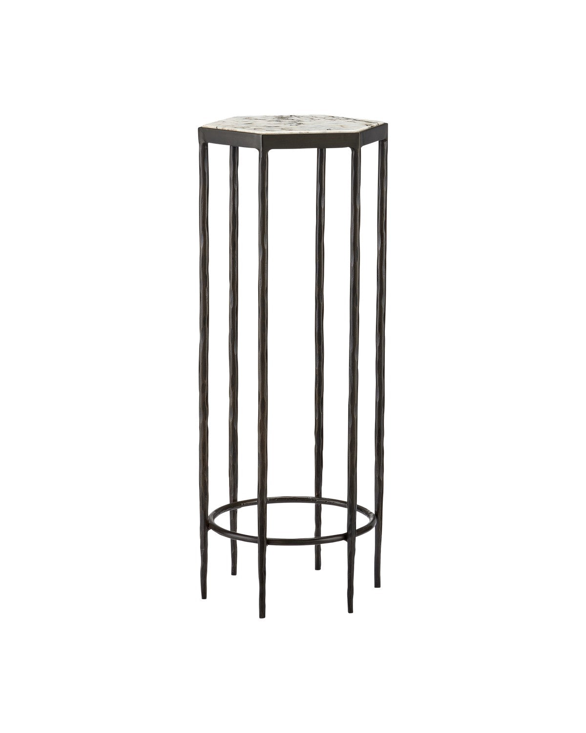 Currey and Company Accent Table from the Tosi collection in Dark Graphite/Natural finish