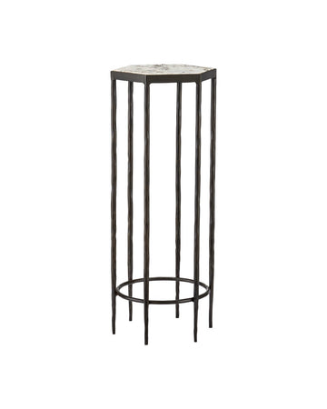 Currey and Company Accent Table from the Tosi collection in Dark Graphite/Natural finish