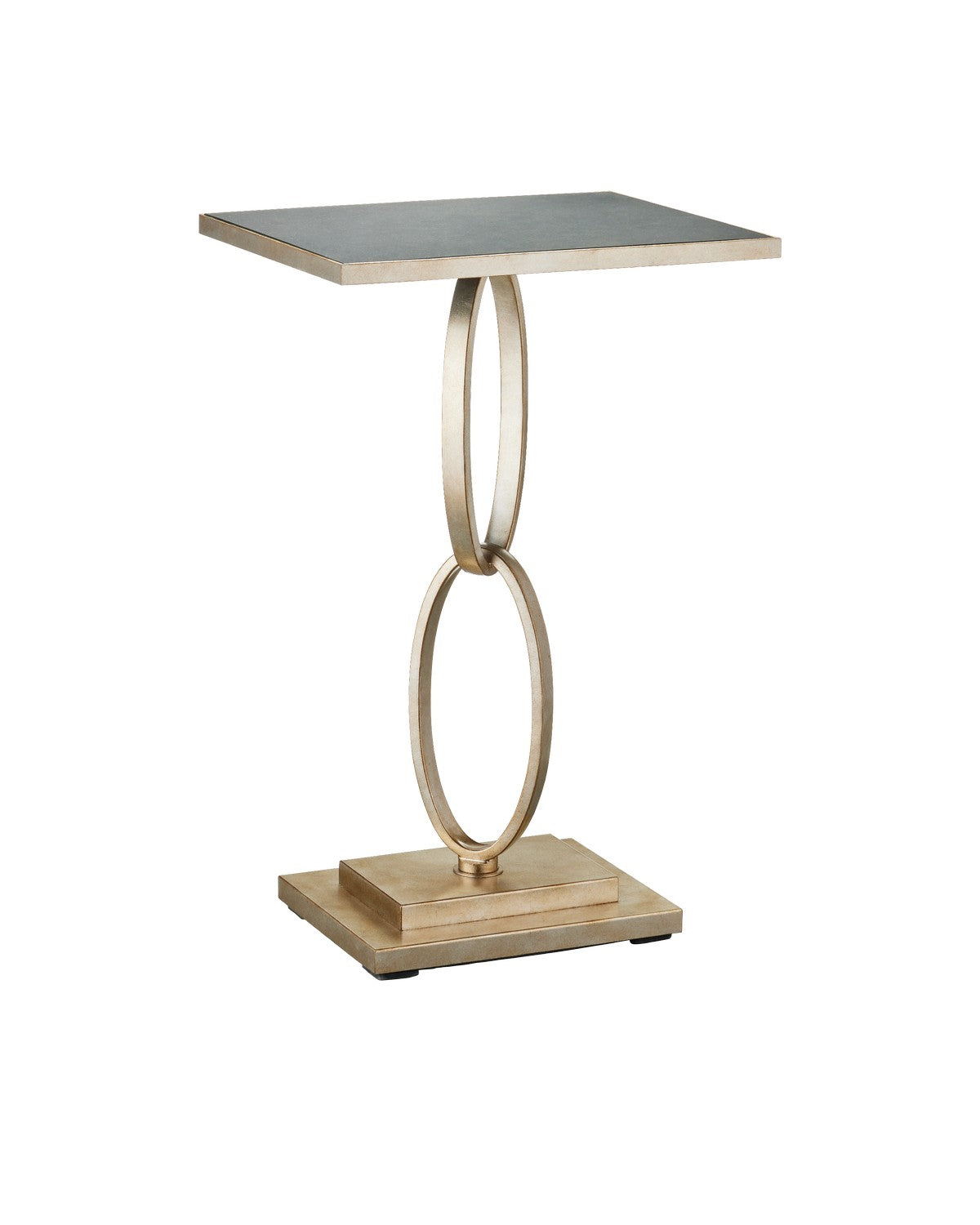 Currey and Company Accent Table from the Bangle Collection collection in Champagne/Antique Mirror finish