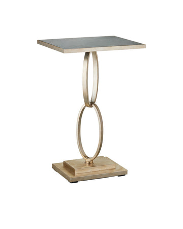 Currey and Company Accent Table from the Bangle Collection collection in Champagne/Antique Mirror finish