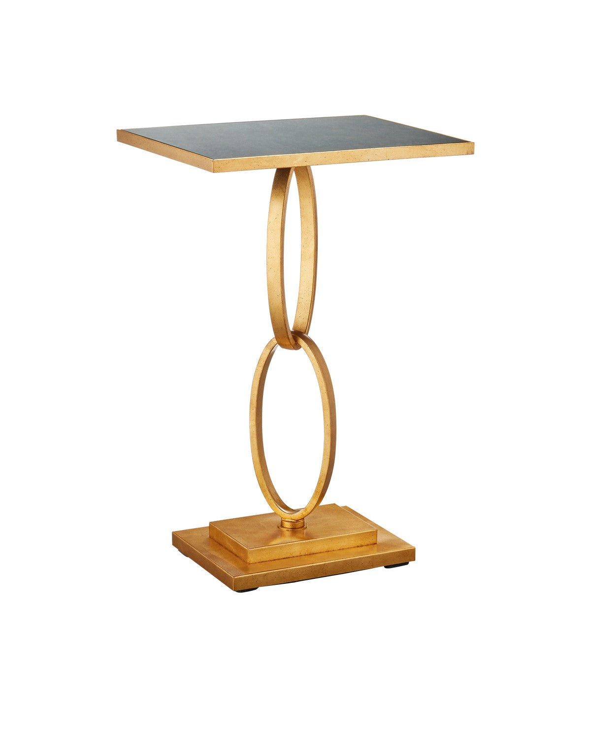 Currey and Company Accent Table from the Bangle Collection collection in Gold Leaf/Antique Mirror finish