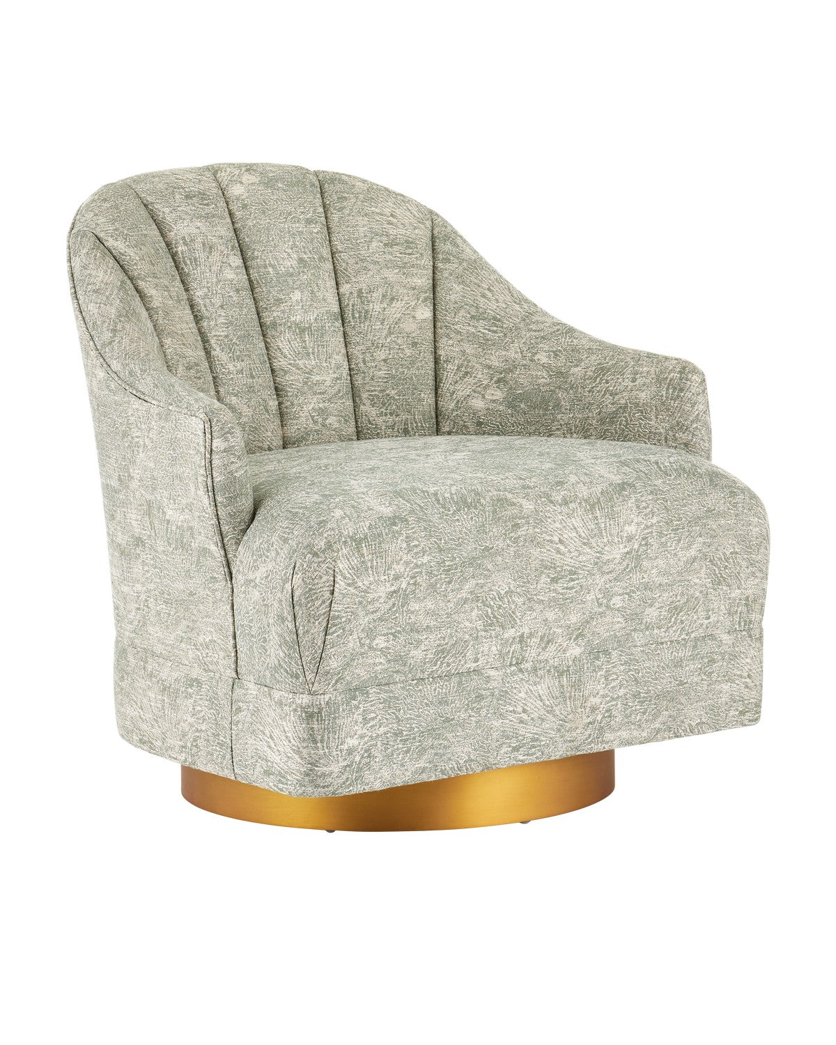 Currey and Company Chair from the Inga Collection collection in Brushed Brass finish