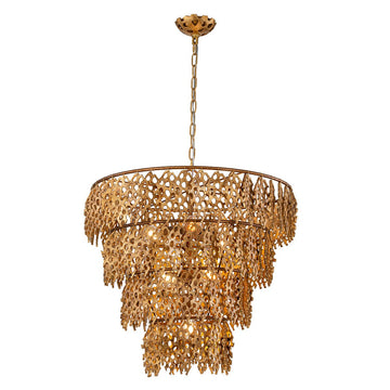Lucas + McKearn Six Light Pendant from the Coral Luxe collection in Gold finish