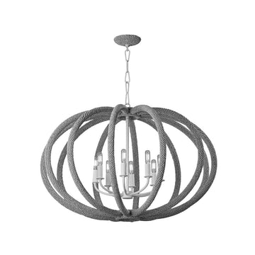 Hudson Valley Six Light Chandelier from the Lewiston collection in White Plaster finish