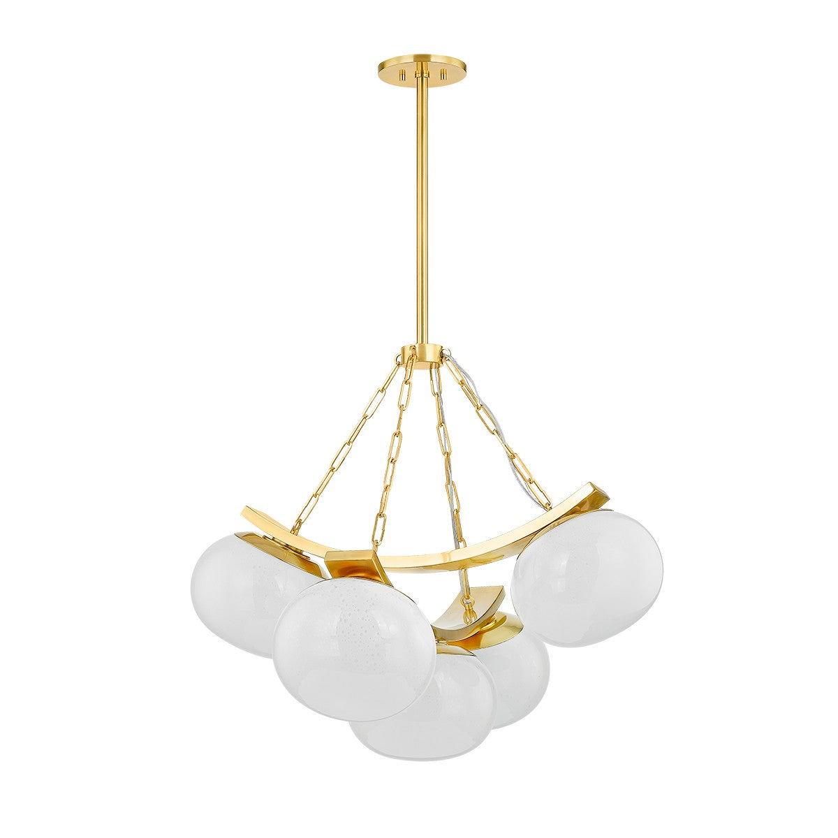 Hudson Valley Five Light Chandelier from the Duxbury collection in Aged Brass finish