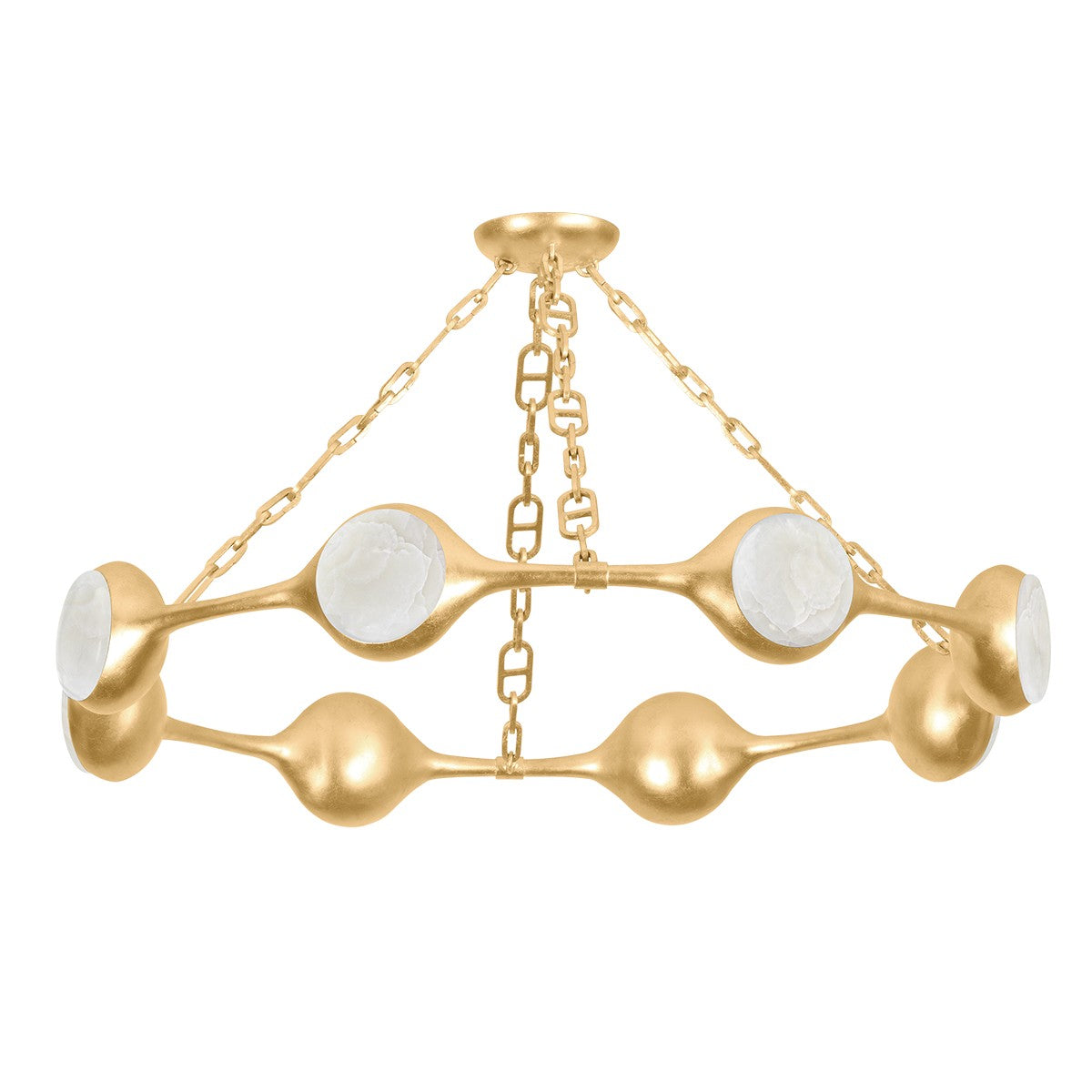 Corbett Lighting LED Chandelier from the Riviere collection in Vintage Gold Leaf finish