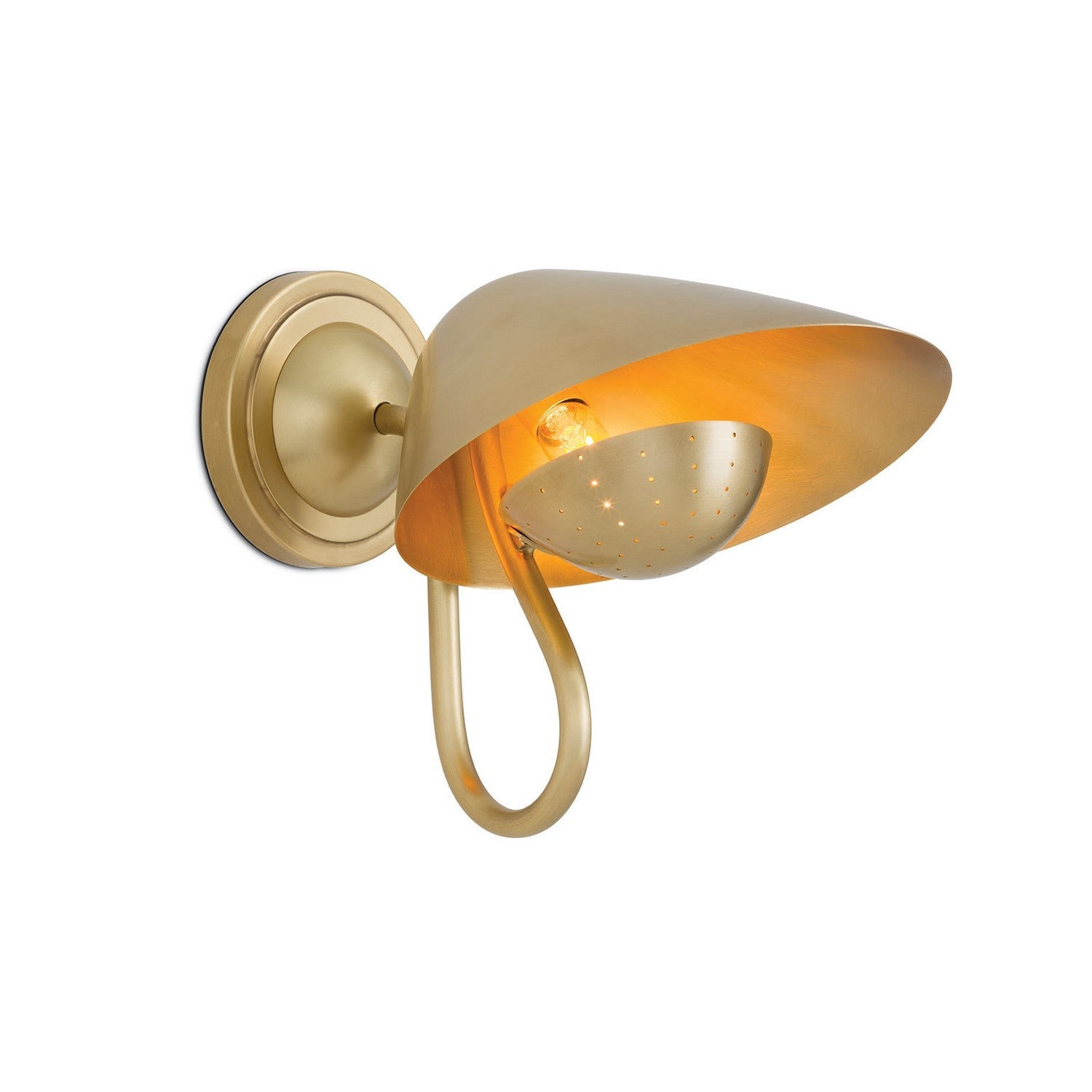 Regina Andrew One Light Wall Sconce from the Keaton collection in Natural Brass finish