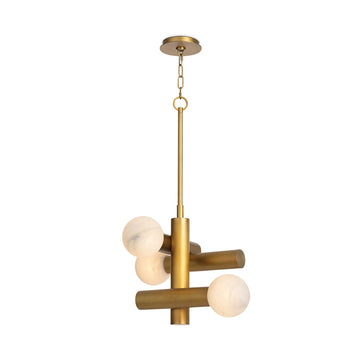 Regina Andrew LED Pendant from the Dion collection in Natural Brass finish
