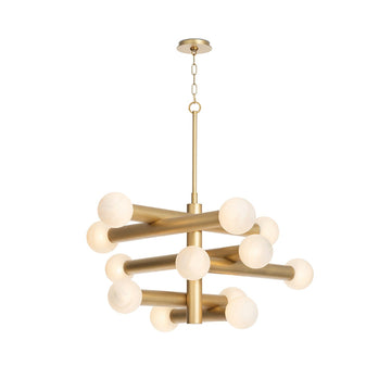 Regina Andrew LED Chandelier from the Dion collection in Natural Brass finish