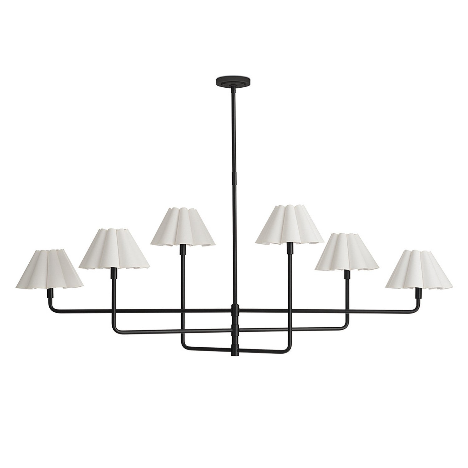 Regina Andrew Six Light Chandelier from the Polly collection in Blackened Brass finish