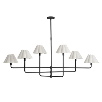 Regina Andrew Six Light Chandelier from the Polly collection in Blackened Brass finish