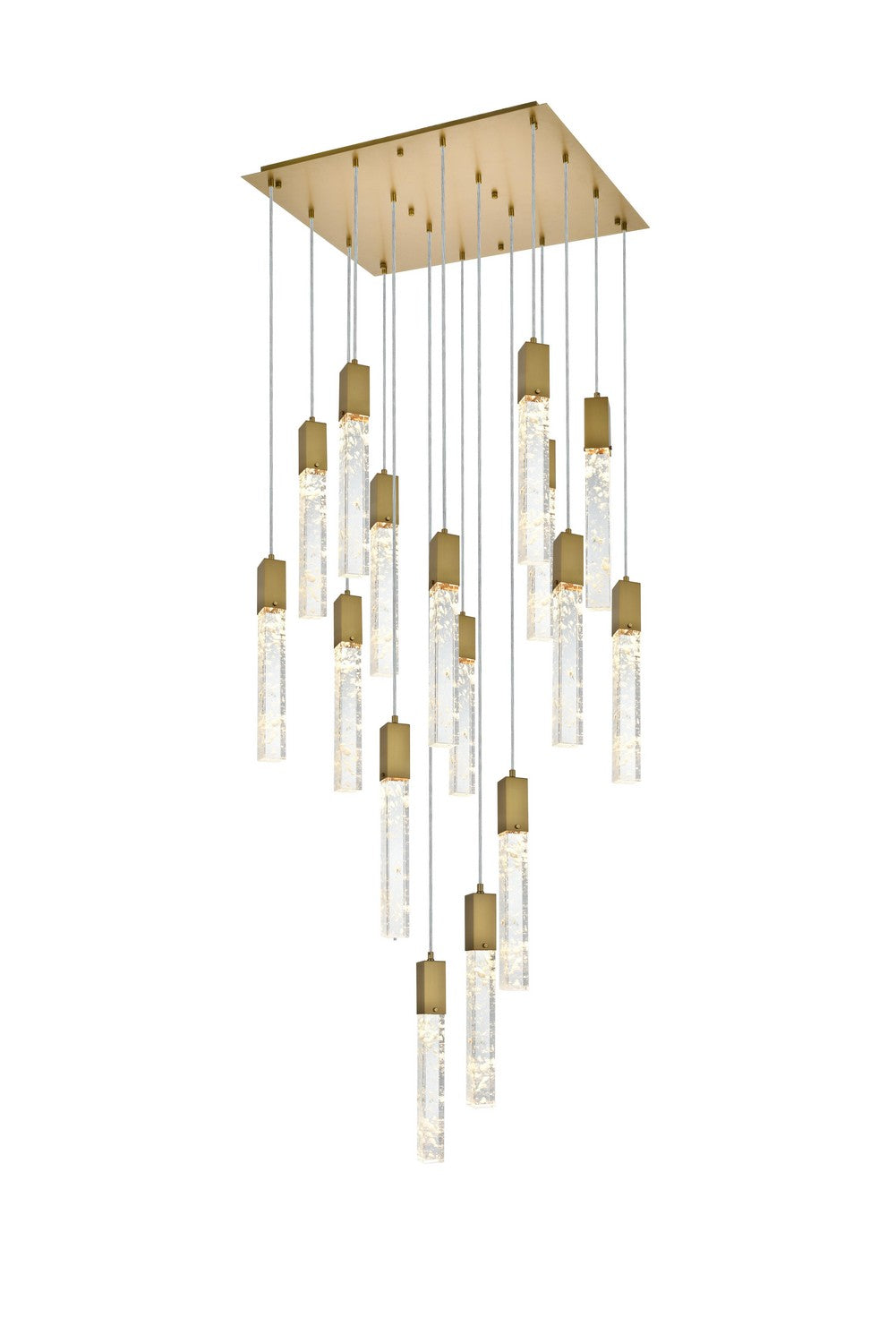 Elegant Lighting 16 Light Pendant from the Aurora collection in Chrome And Clear finish