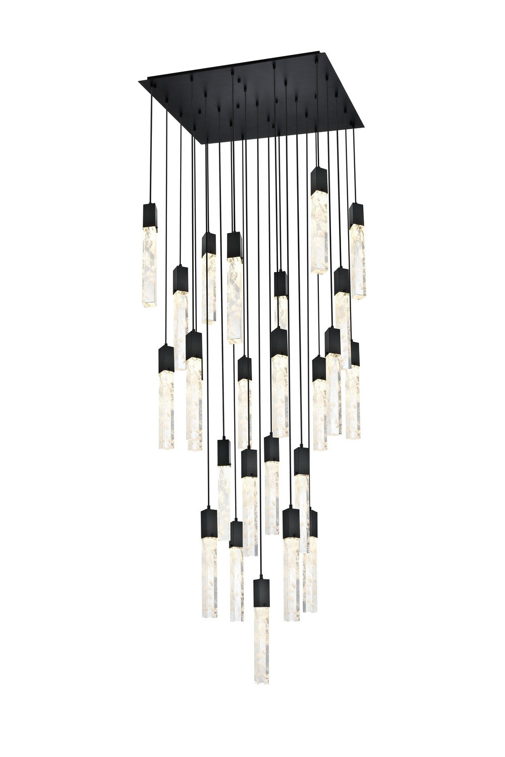 Elegant Lighting 16 Light Chandelier from the Aurora collection in Satin Gold And Clear finish
