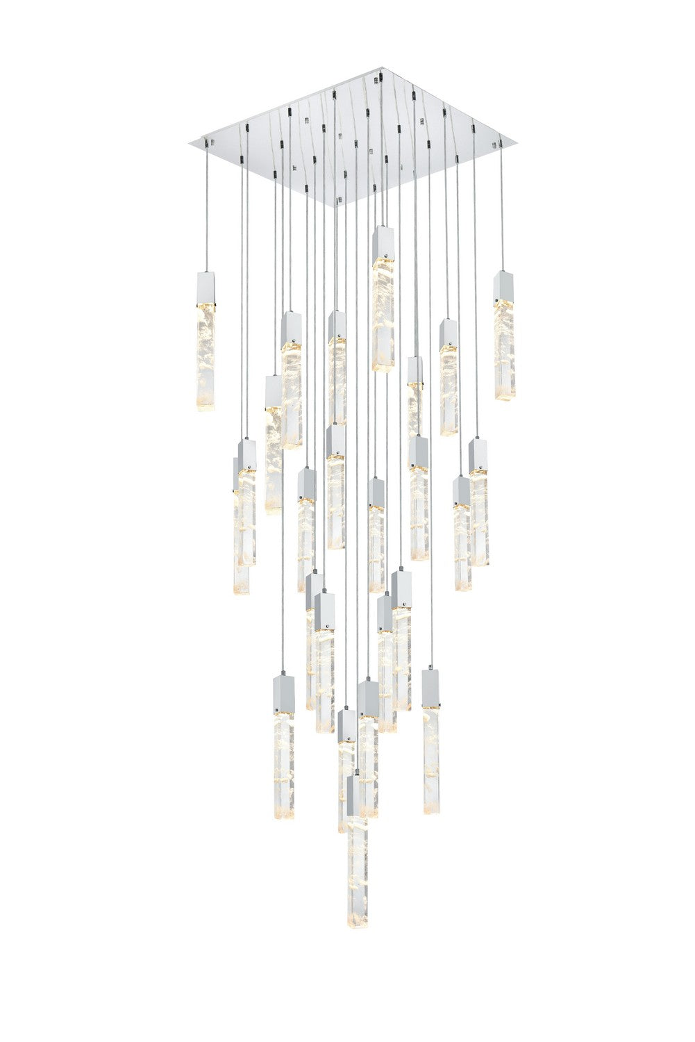 Elegant Lighting 25 Light Chandelier from the Aurora collection in Chrome And Clear finish