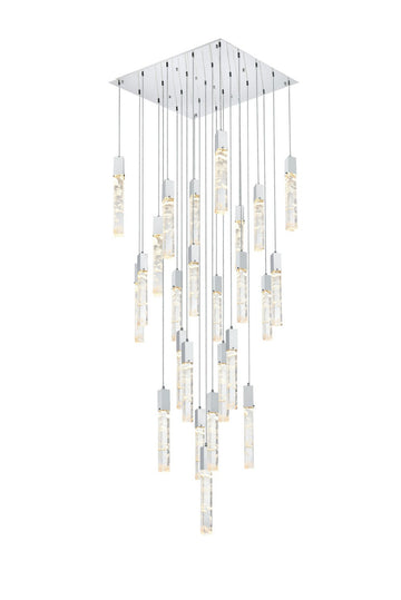 Elegant Lighting 25 Light Chandelier from the Aurora collection in Chrome And Clear finish