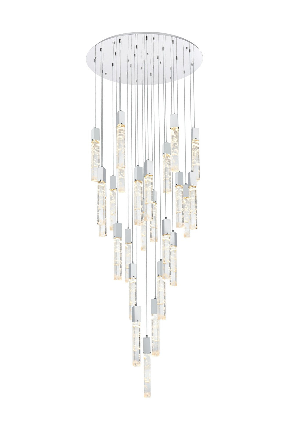 Elegant Lighting 25 Light Chandelier from the Aurora collection in Chrome And Clear finish