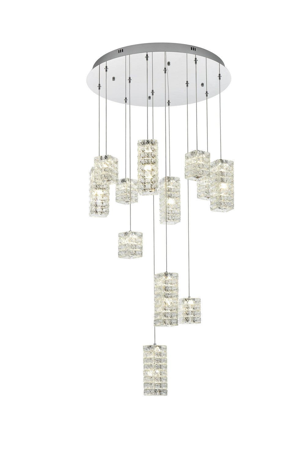 Elegant Lighting LED Pendant from the Aston collection in Chrome finish