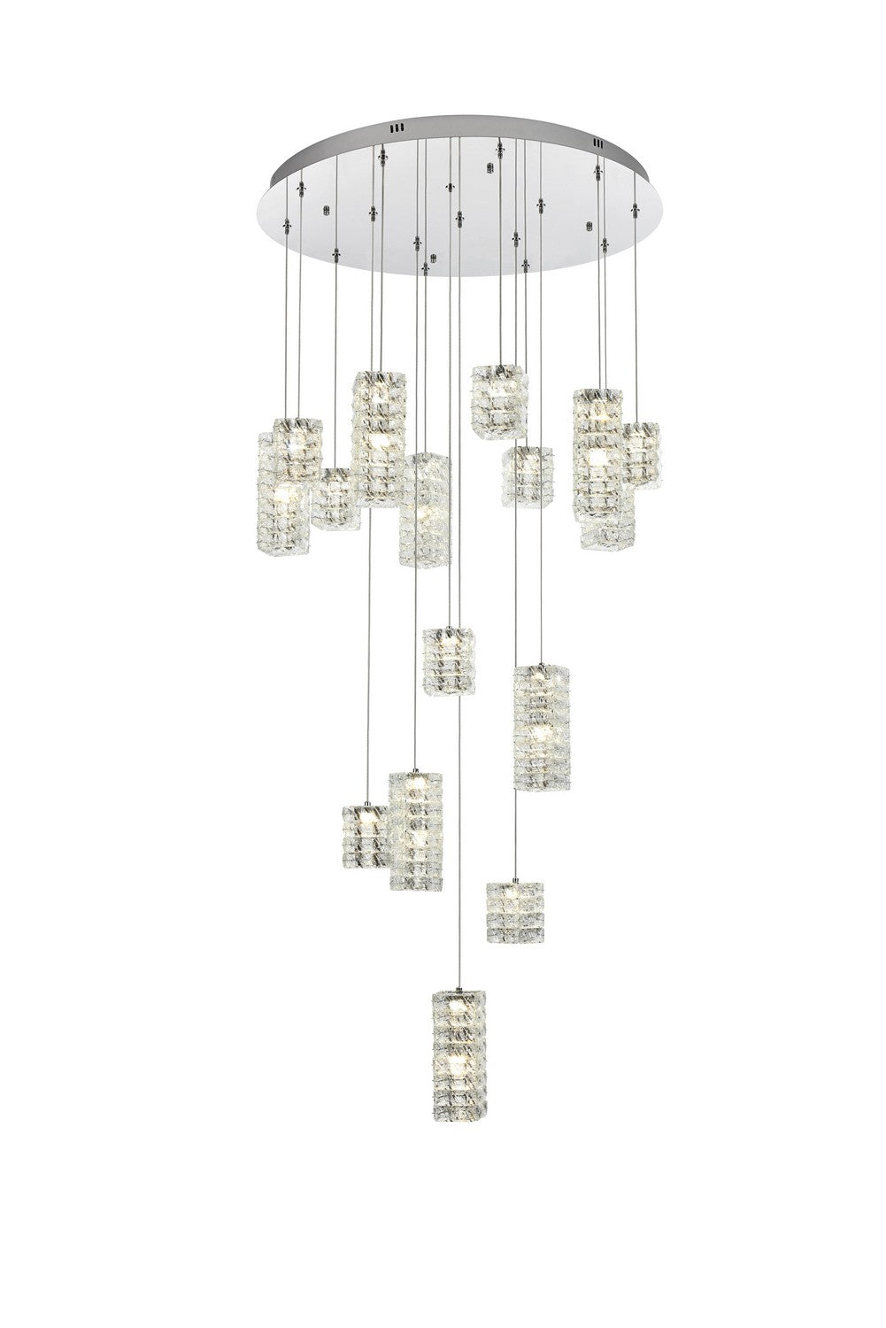 Elegant Lighting LED Pendant from the Aston collection in Chrome finish