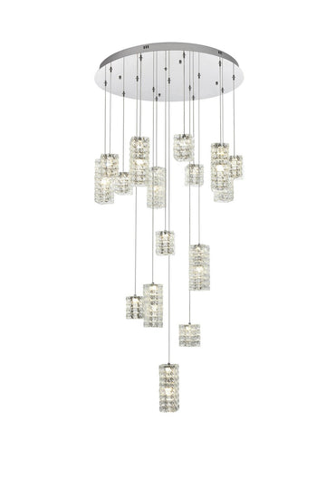 Elegant Lighting LED Pendant from the Aston collection in Chrome finish