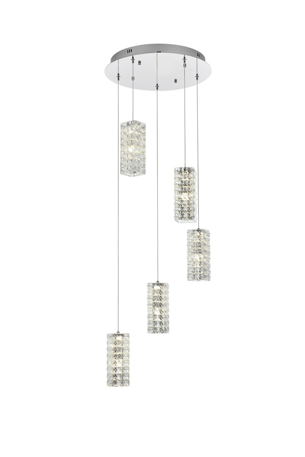 Elegant Lighting LED Pendant from the Aston collection in Chrome finish