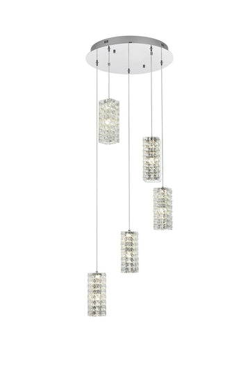 Elegant Lighting LED Pendant from the Aston collection in Chrome finish