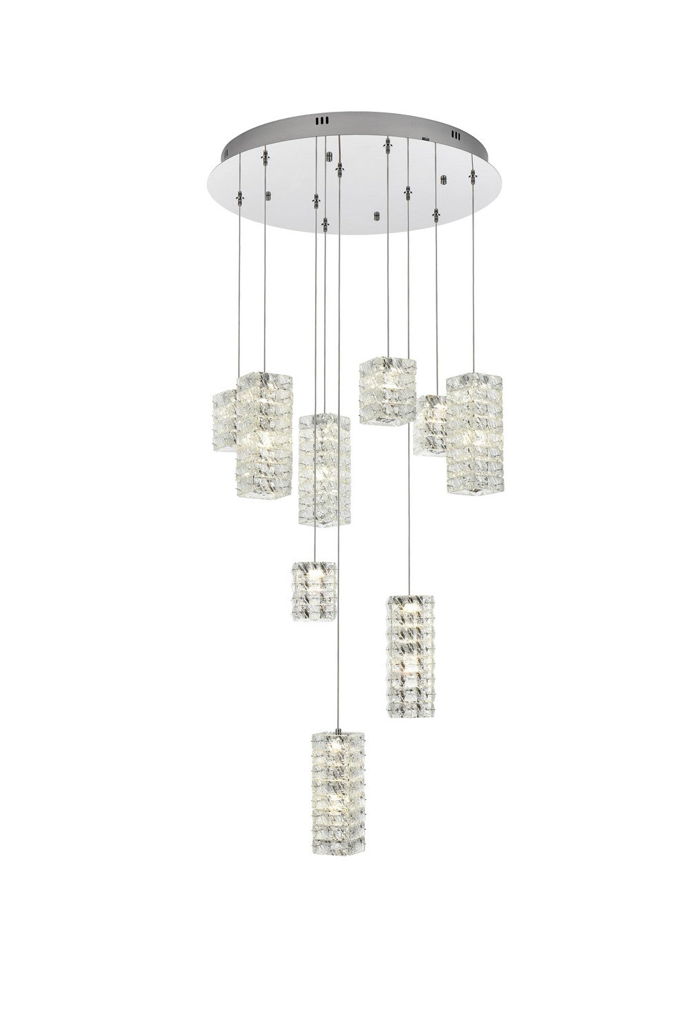 Elegant Lighting LED Pendant from the Aston collection in Chrome finish
