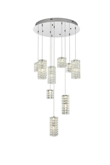 Elegant Lighting LED Pendant from the Aston collection in Chrome finish