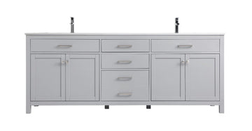 Elegant Lighting Double Bathroom Vanity from the Lewis collection in Grey finish