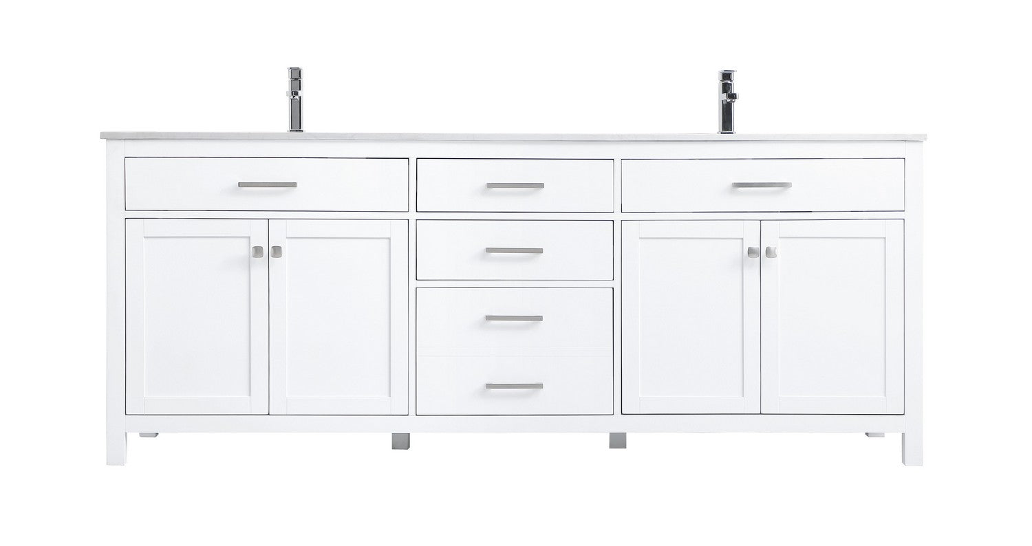 Elegant Lighting Double Bathroom Vanity from the Lewis collection in White finish