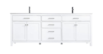 Elegant Lighting Double Bathroom Vanity from the Lewis collection in White finish