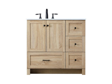 Elegant Lighting Single Bathroom Vanity from the Soma collection in Mango Wood finish