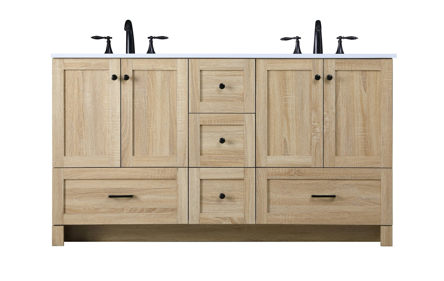 Elegant Lighting Double Bathroom Vanity from the Soma collection in Mango Wood finish