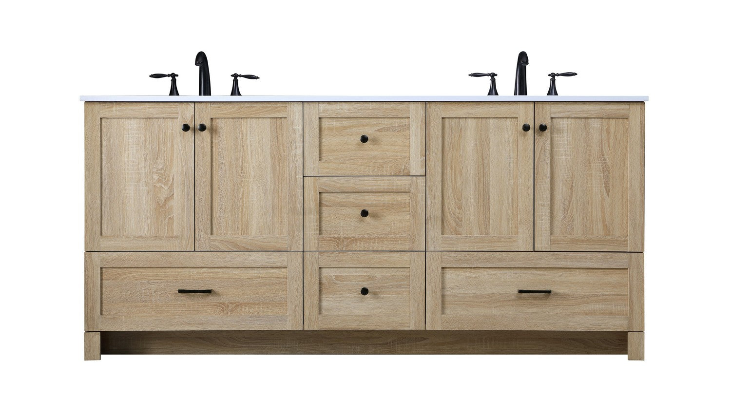 Elegant Lighting Double Bathroom Vanity from the Soma collection in Mango Wood finish