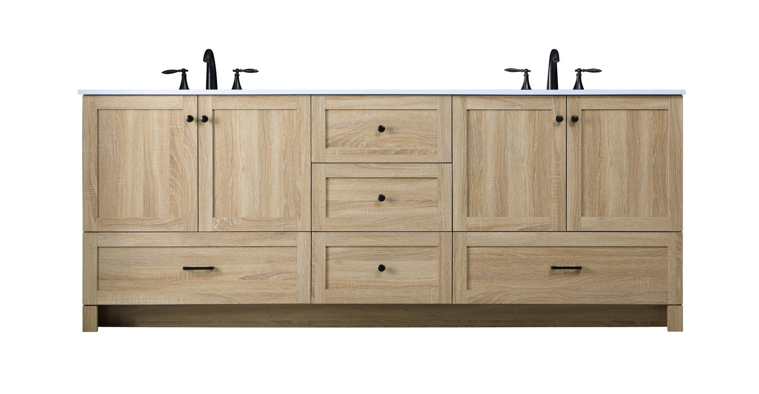 Elegant Lighting Double Bathroom Vanity from the Soma collection in Mango Wood finish