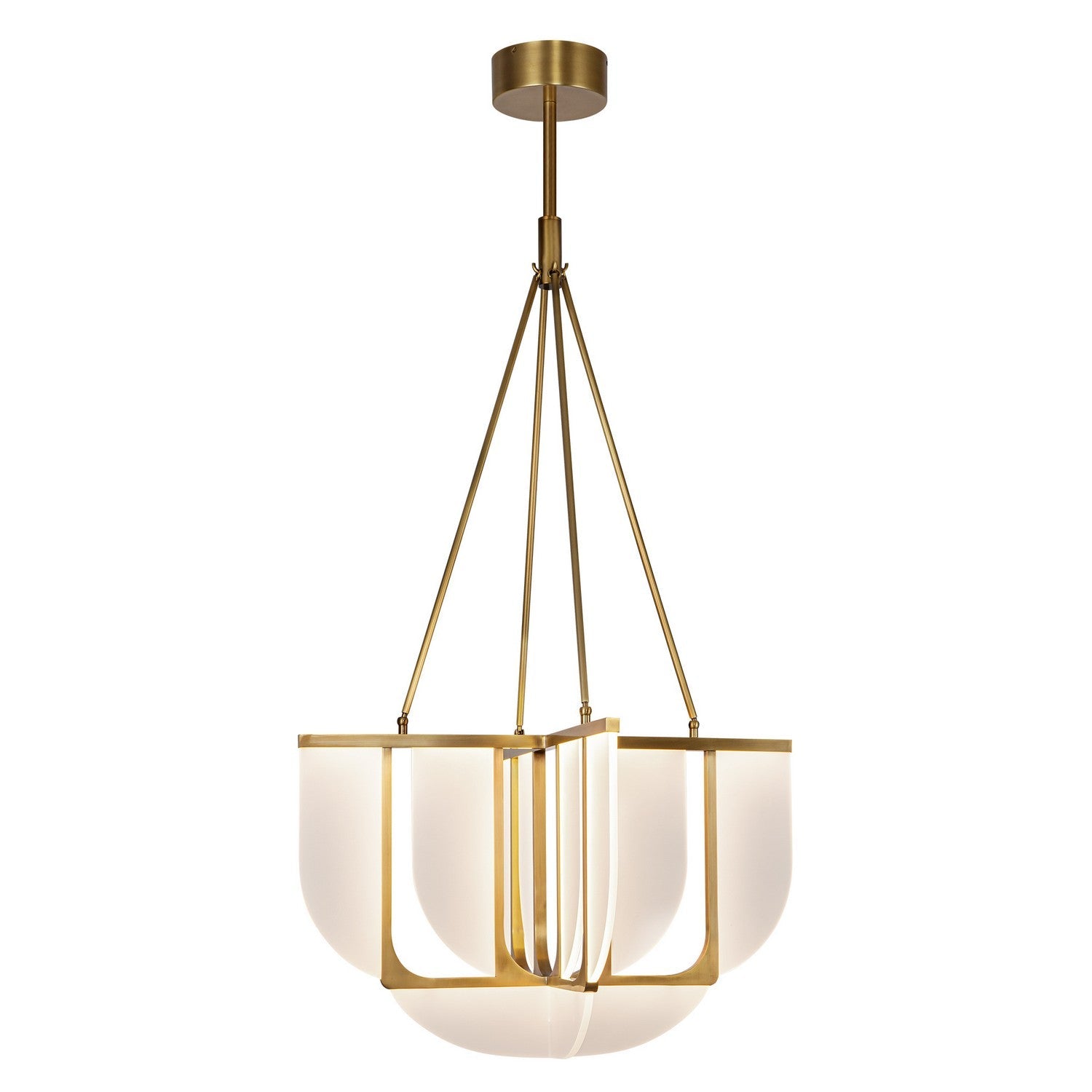 Alora LED Chandelier from the Anders collection in Vintage Brass finish
