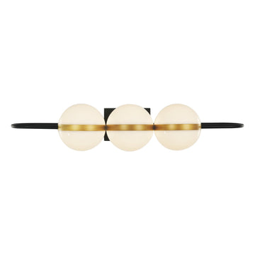 Alora LED Wall/Vanity from the Tagliato collection in Matte Black/Brushed Gold finish