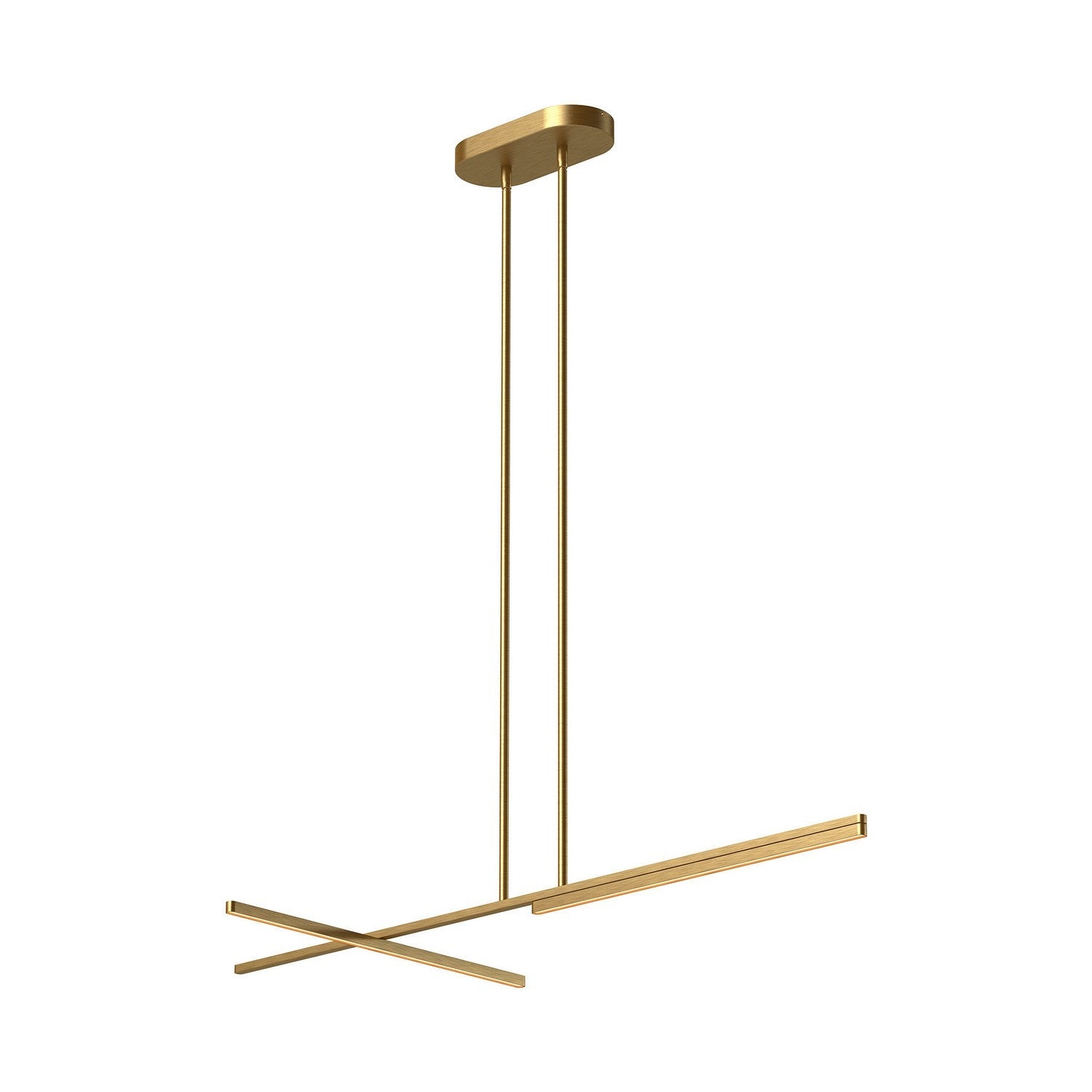 Kuzco Lighting LED Linear Pendant from the Shift collection in Brushed Gold finish