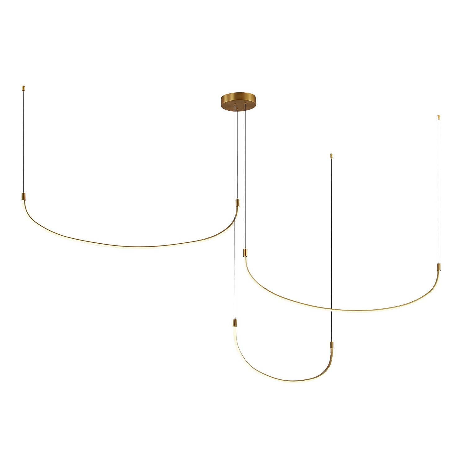 Kuzco Lighting LED Pendant from the Talis collection in Brushed Gold finish