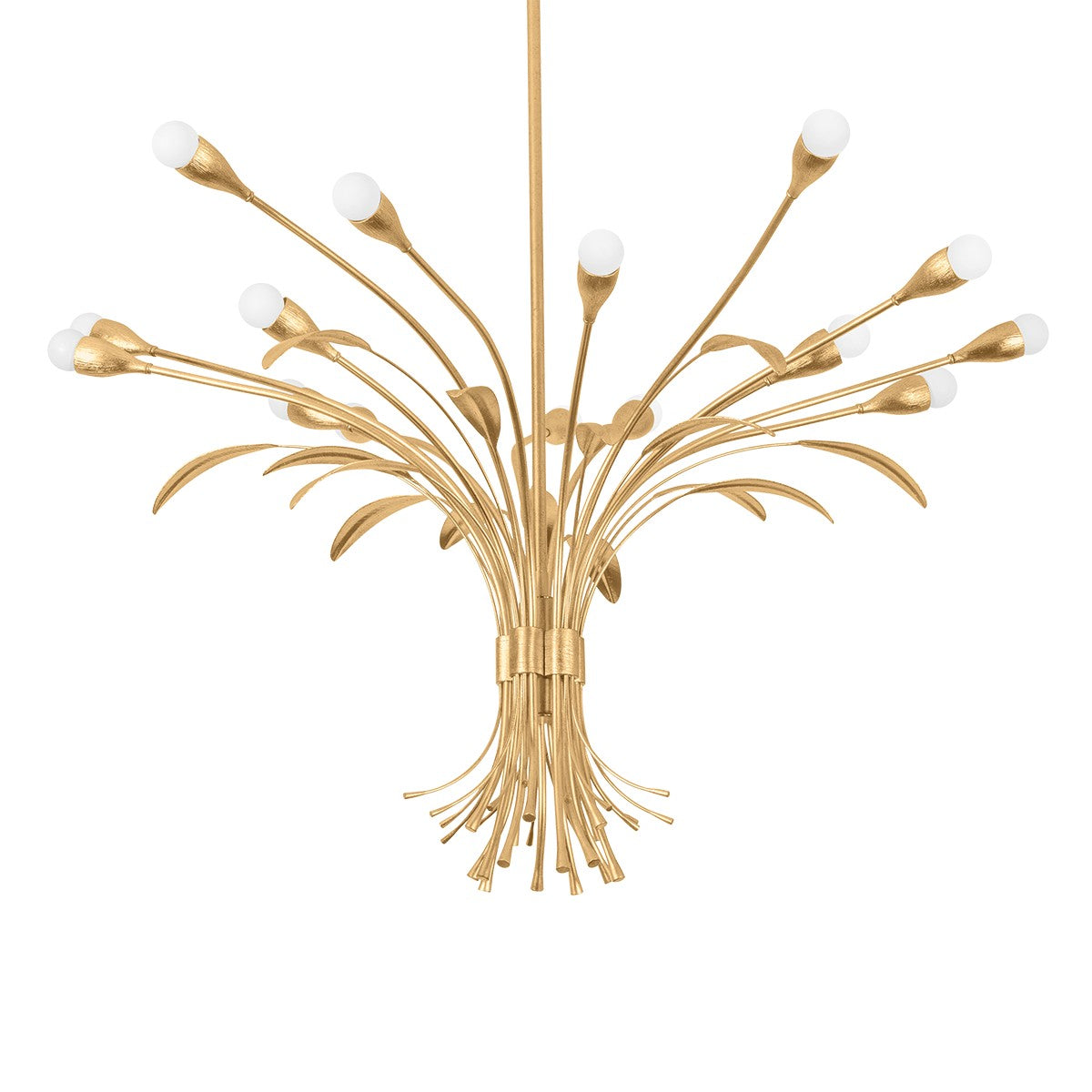 Hudson Valley 15 Light Chandelier from the Bilston collection in Vintage Gold Leaf finish