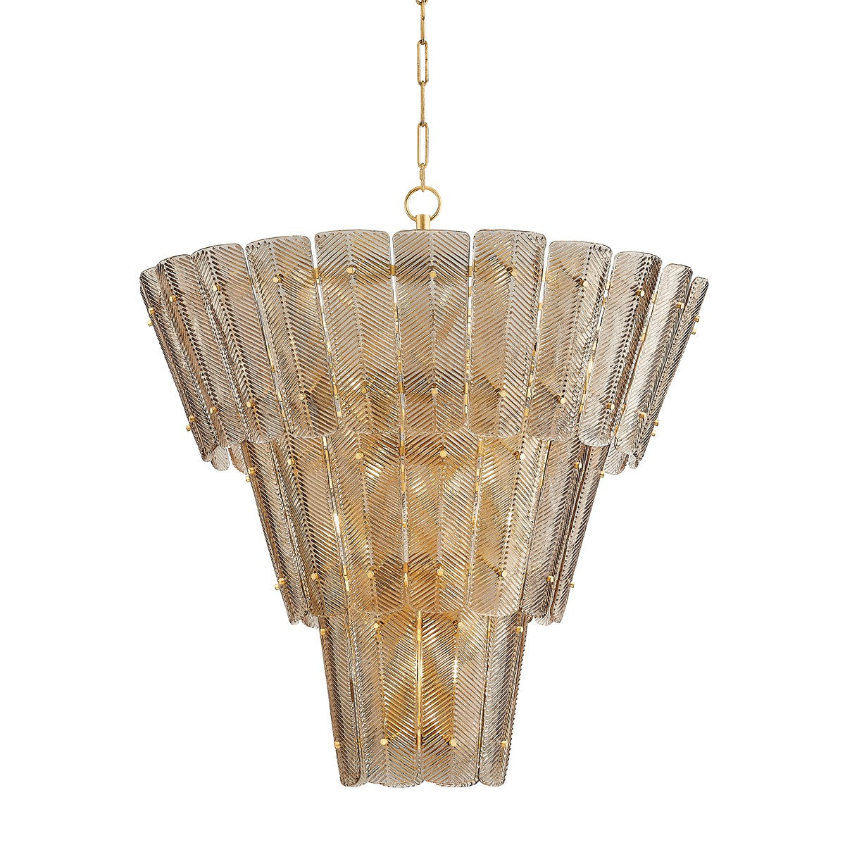 Hudson Valley 18 Light Chandelier from the Cassian collection in Vintage Gold Leaf finish