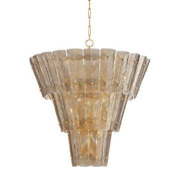 Hudson Valley 18 Light Chandelier from the Cassian collection in Vintage Gold Leaf finish