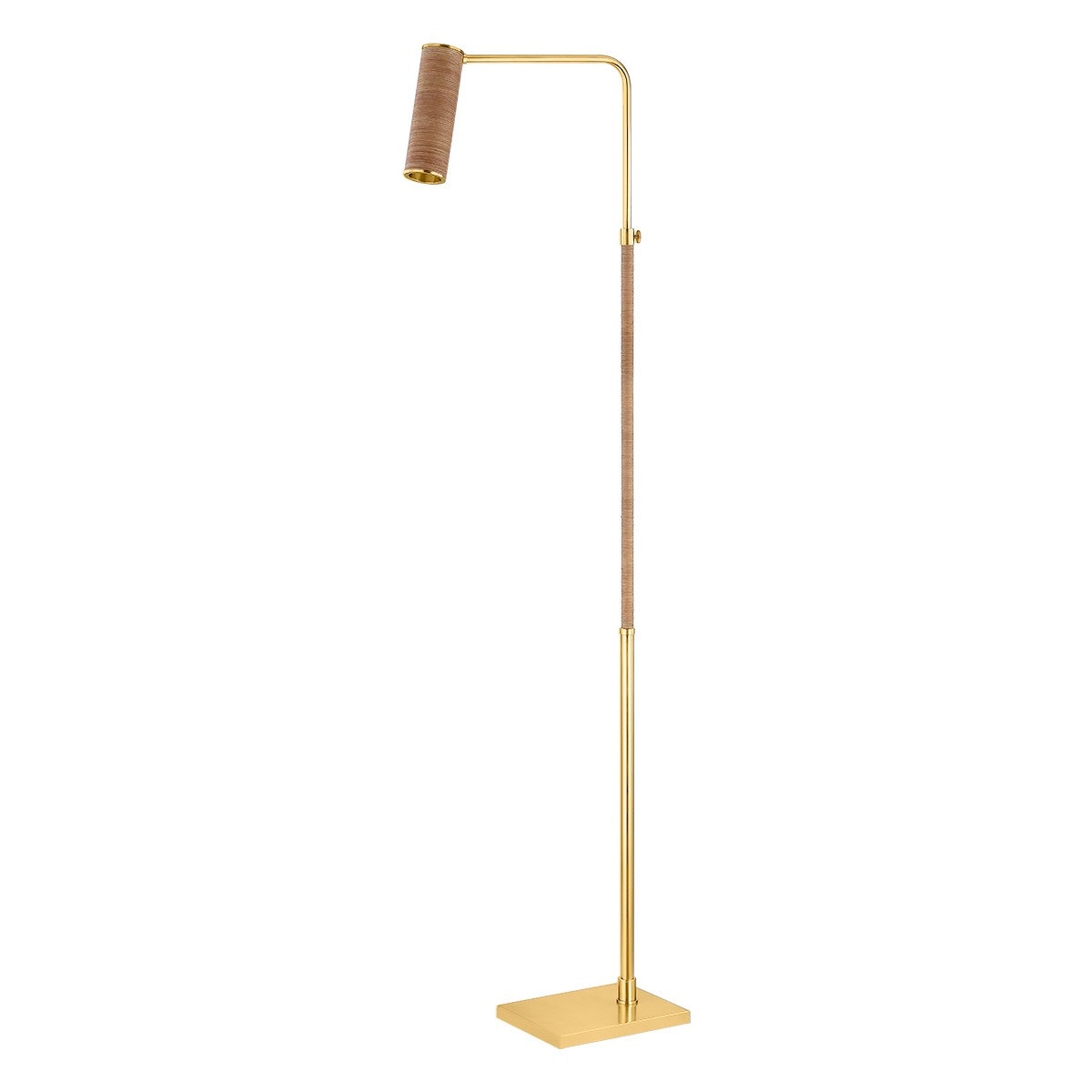 Hudson Valley One Light Floor Lamp from the Narragansett collection in Aged Brass finish